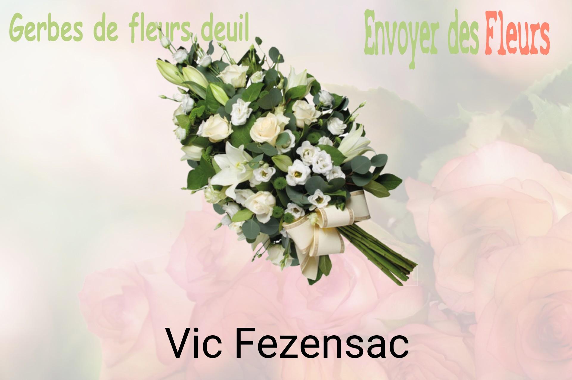 Gerbe de fleurs de deuil livrée à Vic-Fezensac